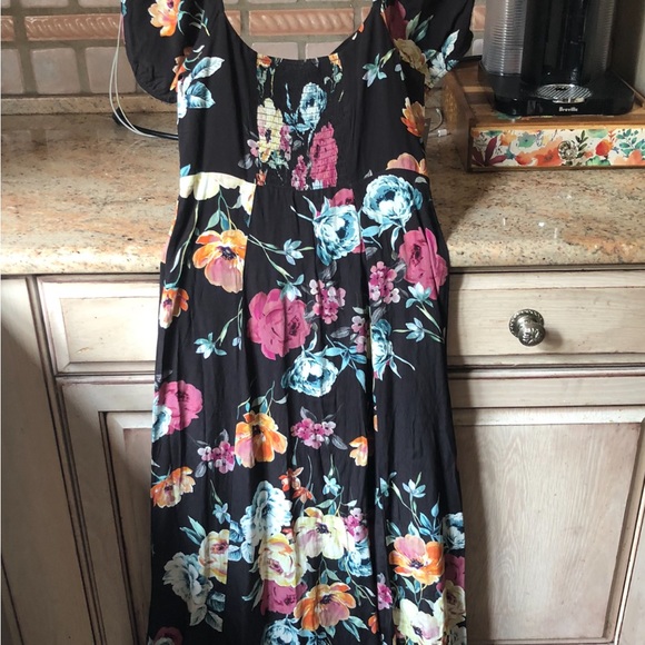 Anthropologie Yumi Kim Floral Maxi Dress Smocked Back Floral Print - Picture 5 of 7
